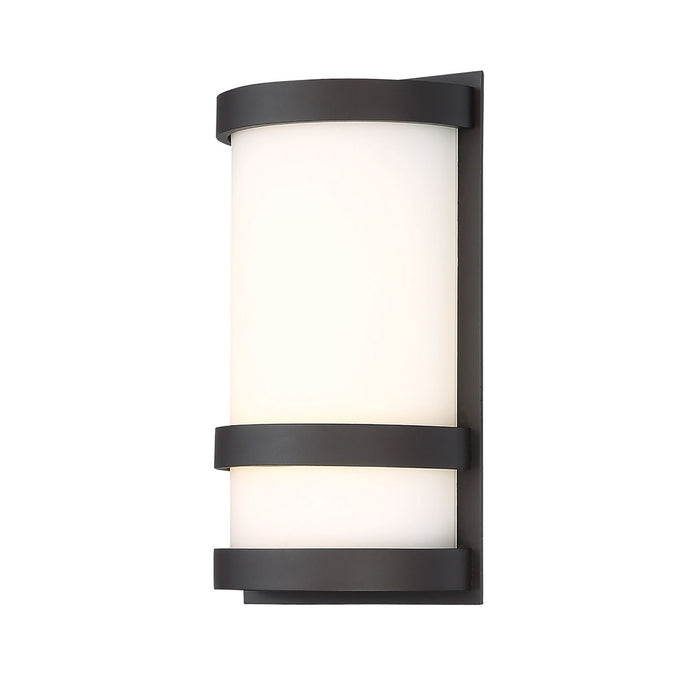 Latitude Indoor/Outdoor LED Wall Light in Black (Small).