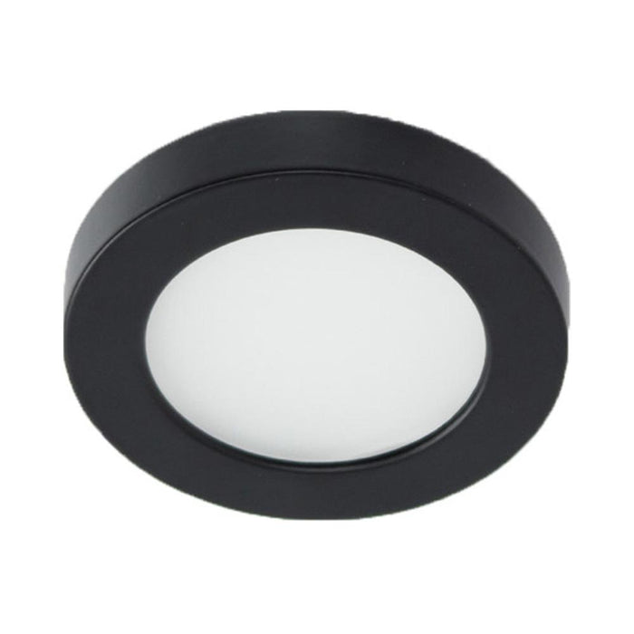 LED 90 Round LED Button Light in Black.