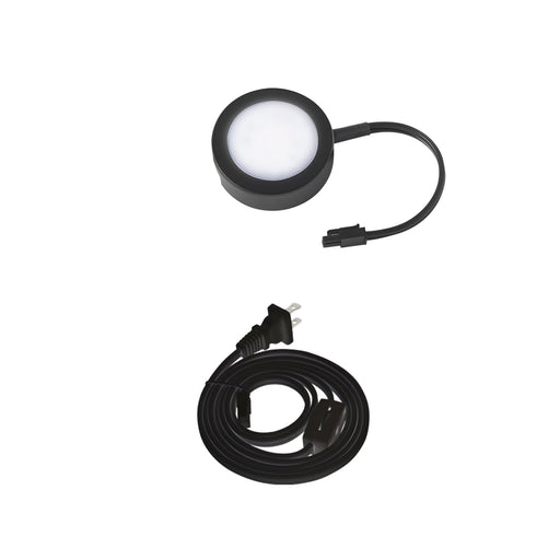 LED Puck Light with Single Lead Wire.