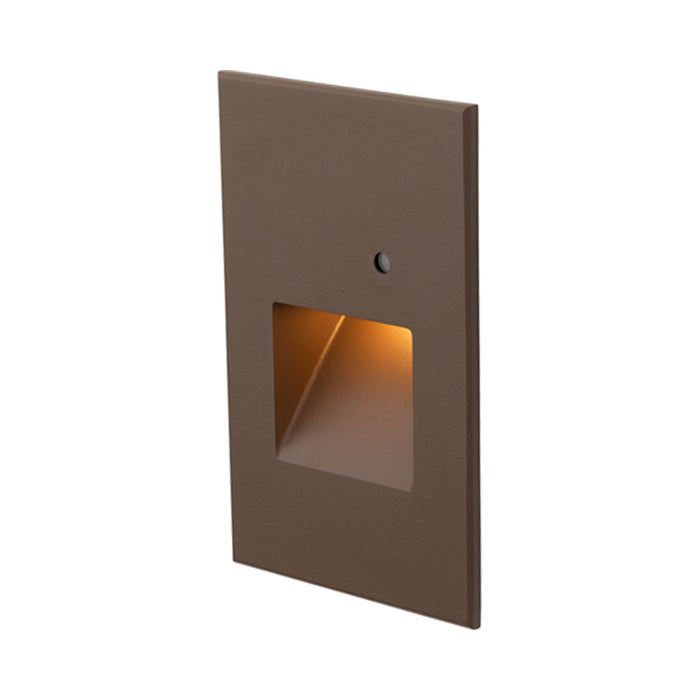 LED Step Light with Photocell in Bronze on Aluminum (Vertical).