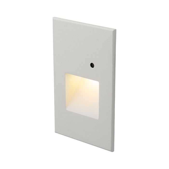 LED Step Light with Photocell in White on Aluminum (Vertical).