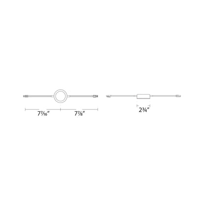 LED Undercabinet Puck Light - line drawing.