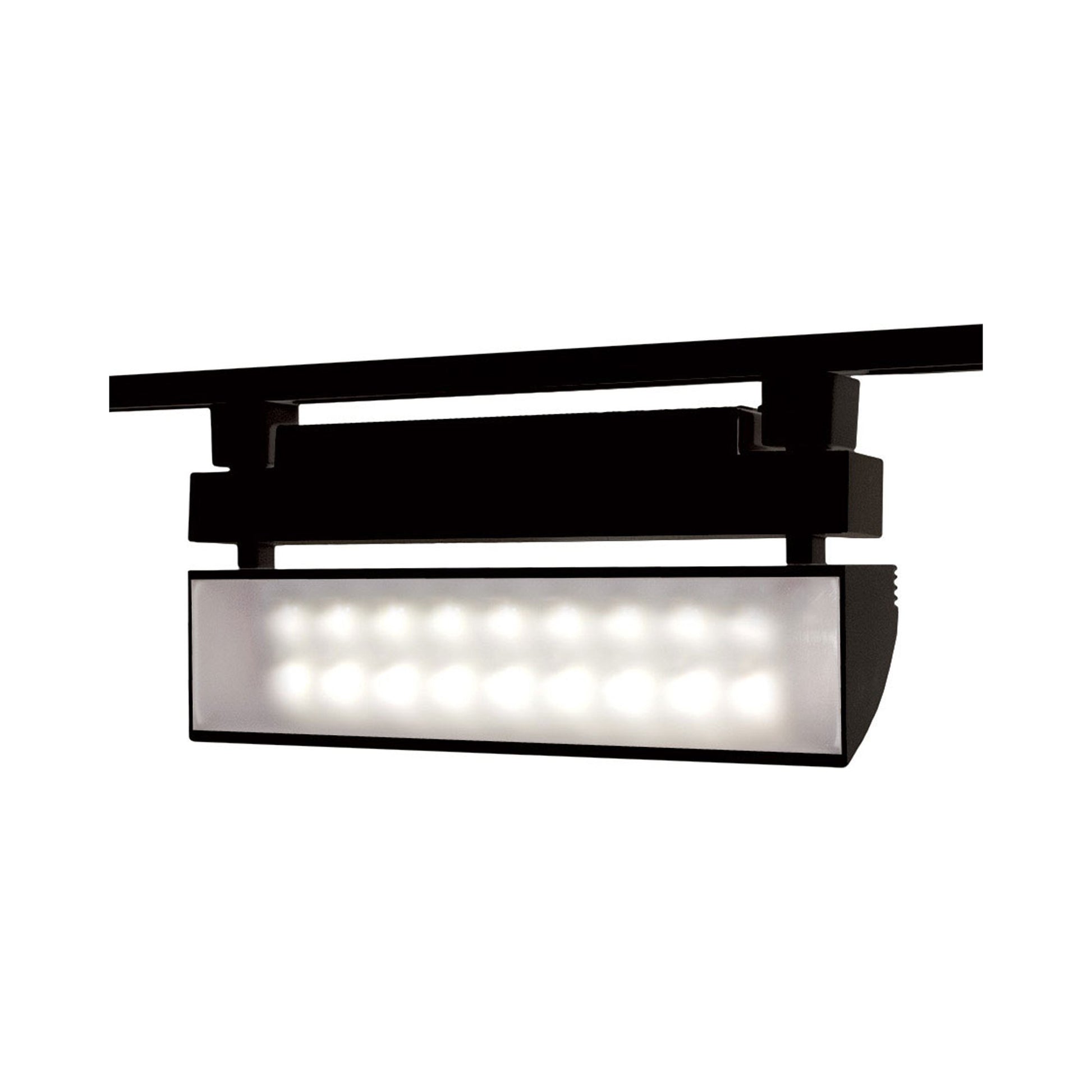 LED42 Wall Wash Track Head in Black.