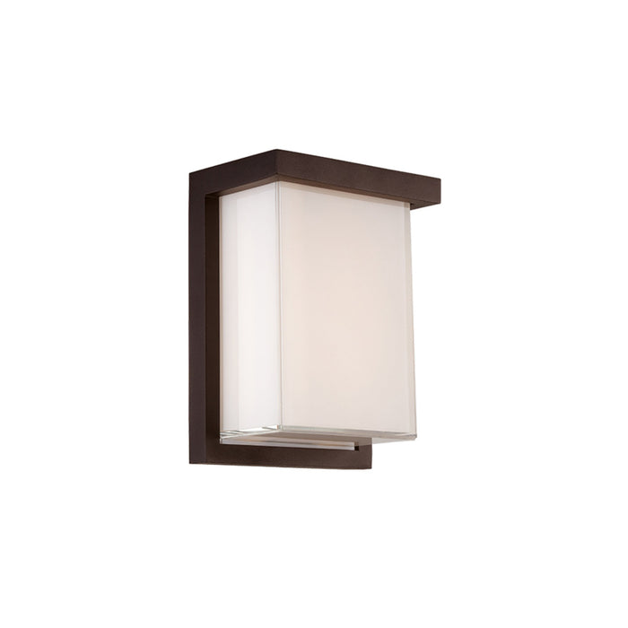 Ledge Outdoor LED Wall Light in Small/Bronze.