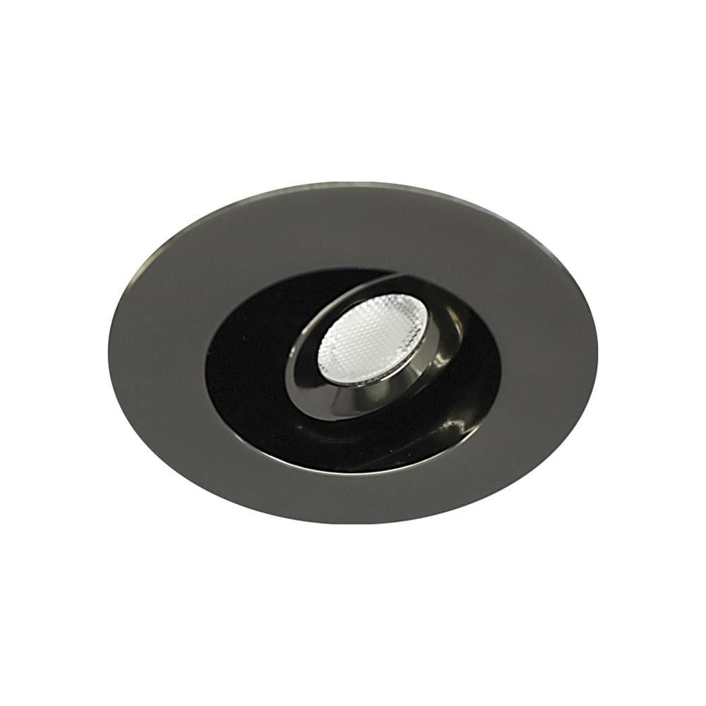 LEDme 1 Inch Round Adjustable LED Downlight in Gun Metal.