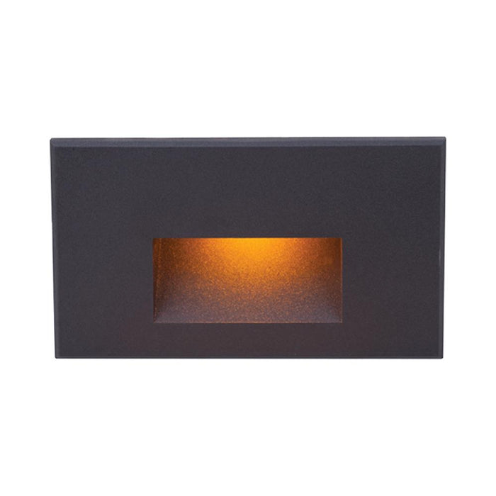 LEDme Horizontal LED Step and Wall Light in Amber/Black on Aluminum.