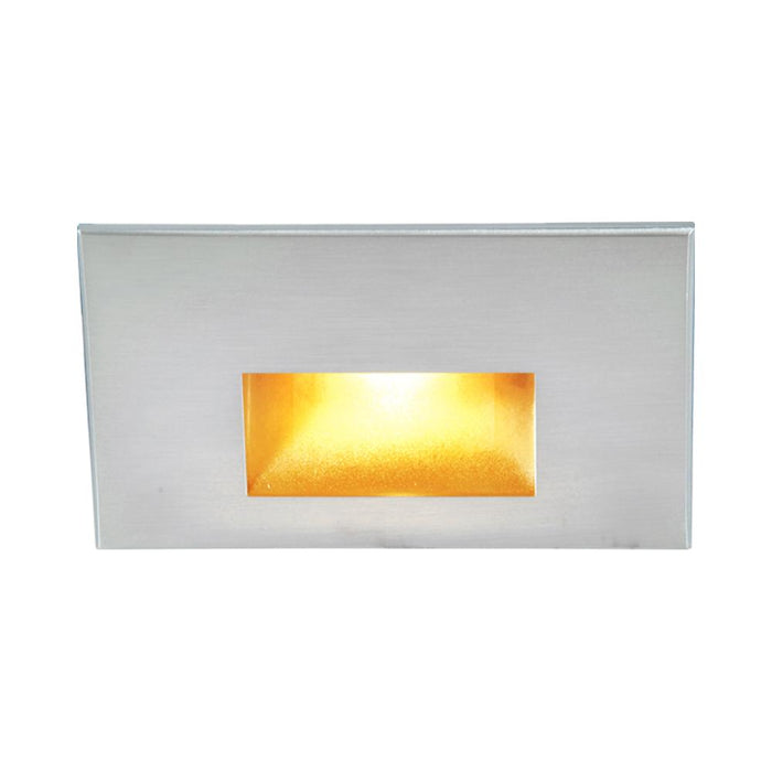 LEDme Horizontal LED Step and Wall Light in Amber/Stainless Steel.