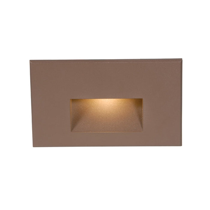 LEDme Horizontal LED Step and Wall Light in White/Bronzed Brass.