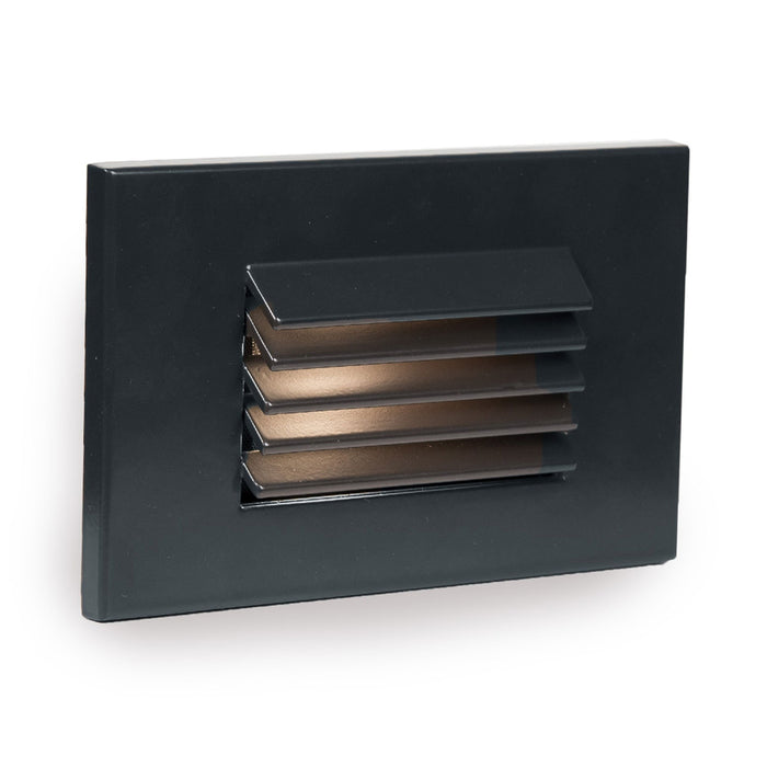 LEDme Horizontal Louvered LED Step and Wall Light in Amber/Black.