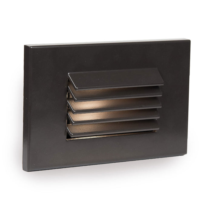 LEDme Horizontal Louvered LED Step and Wall Light in Amber/Bronze.