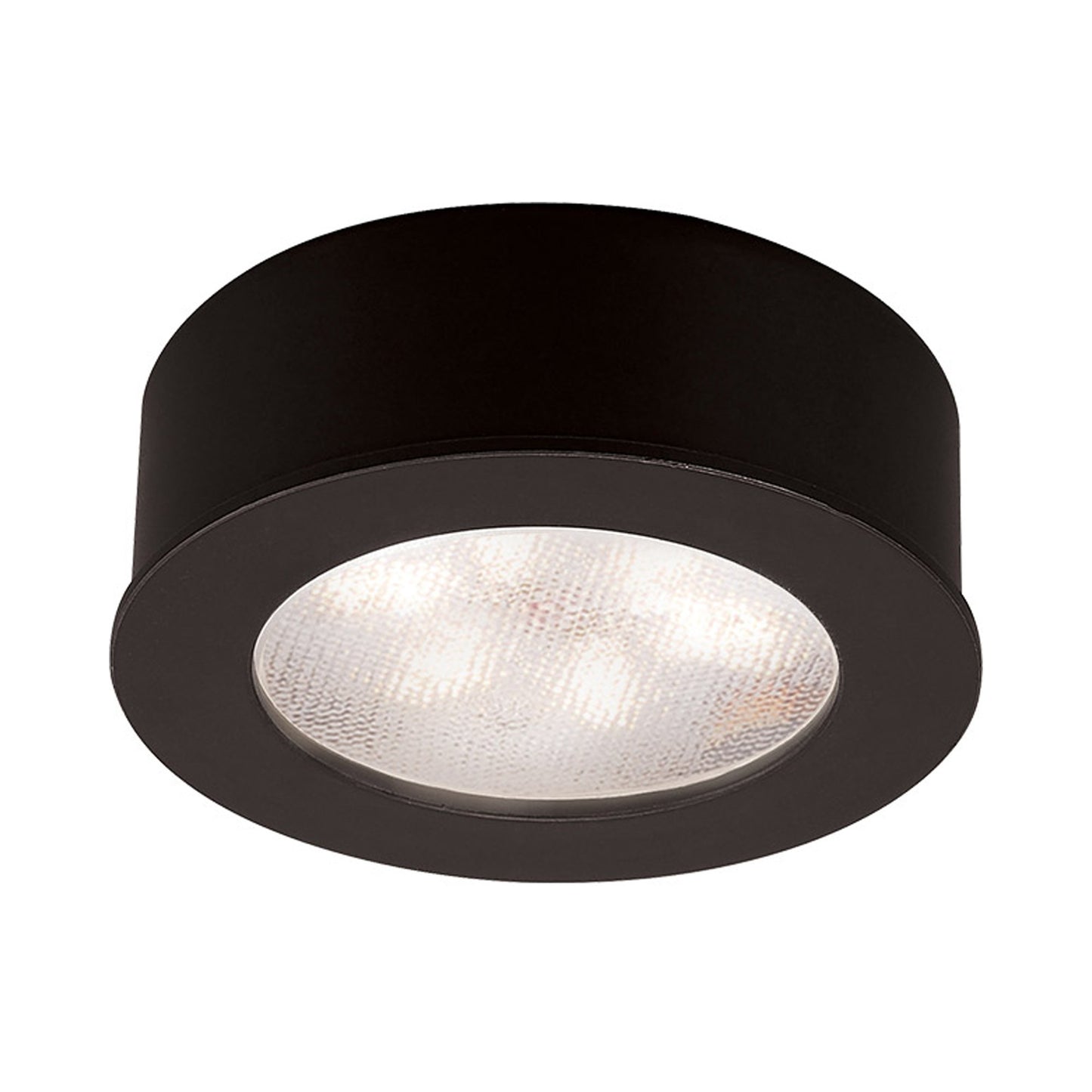 LEDme Round LED Button Light in Black.