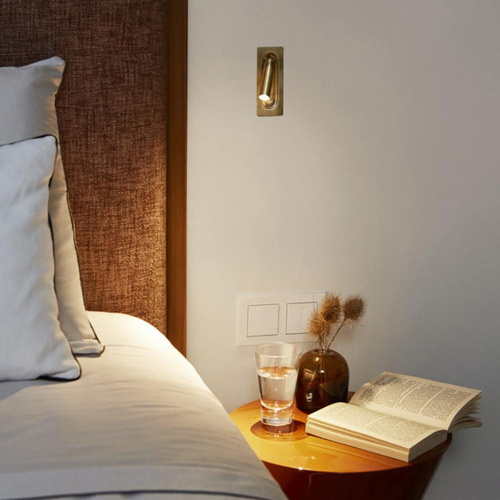 Ledtube Mini LED Wall Light in bedroom.