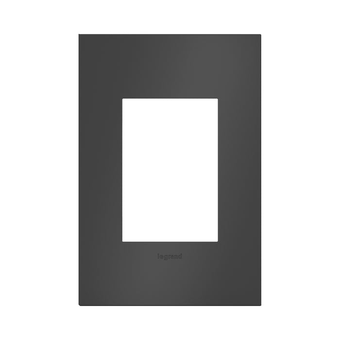 adorne® Cast Metals PLUS 1-Gang Wall Plate in Satin Black.