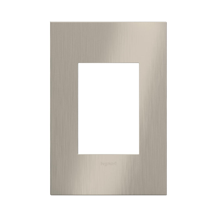 adorne® Cast Metals PLUS 1-Gang Wall Plate in Satin Nickel.