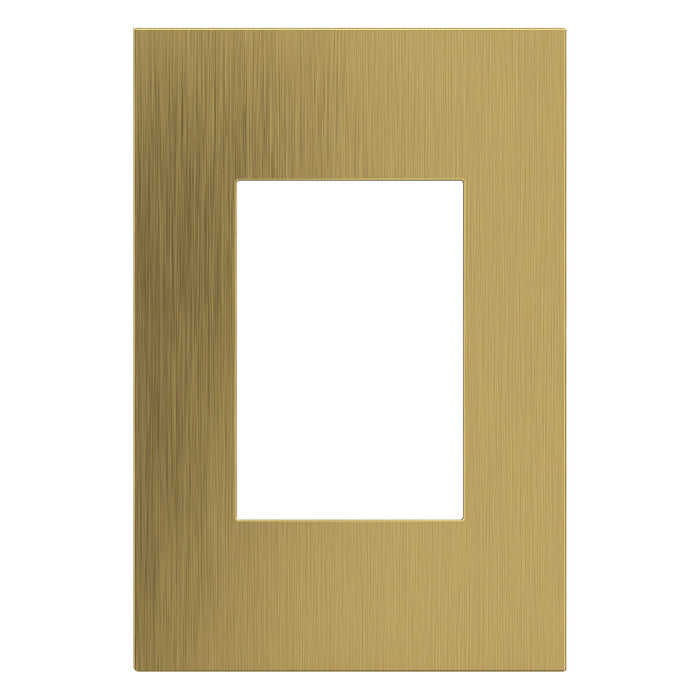 adorne® Cast Metals Wall Plate in Brushed Satin Brass (1-Gang-Plus).