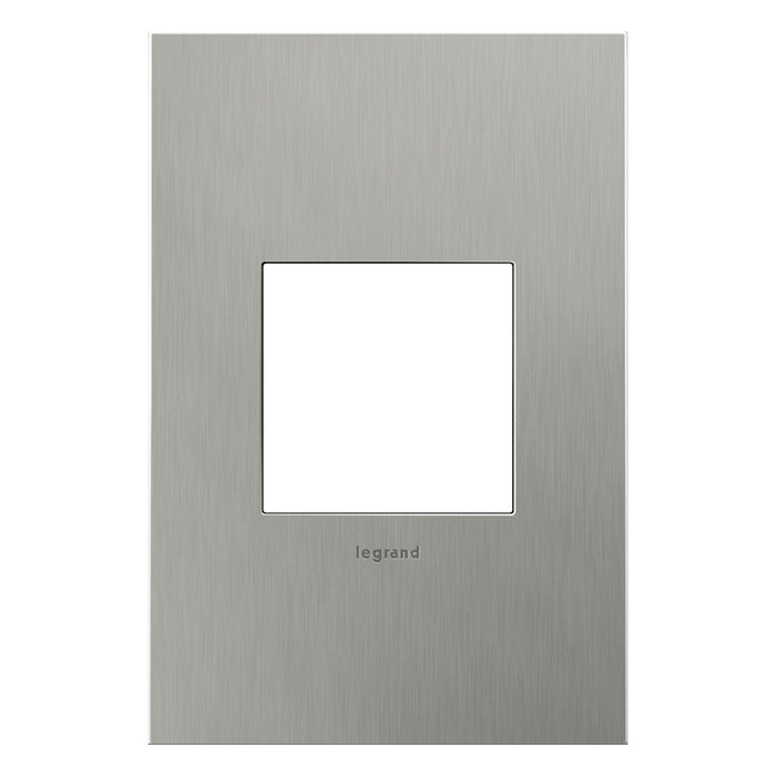 adorne® Cast Metals Wall Plate in Brushed Stainless Steel (1-Gang).