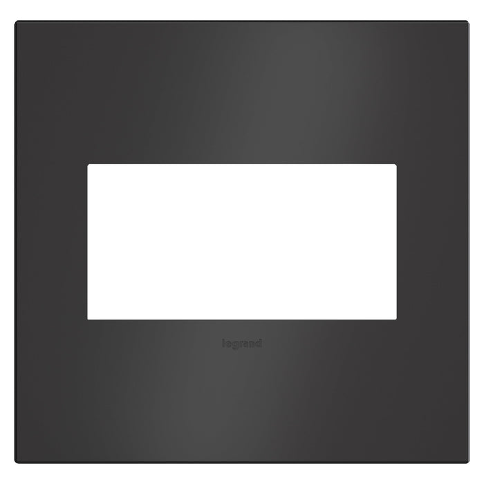 adorne® Cast Metals Wall Plate in Satin Black (2-Gang).