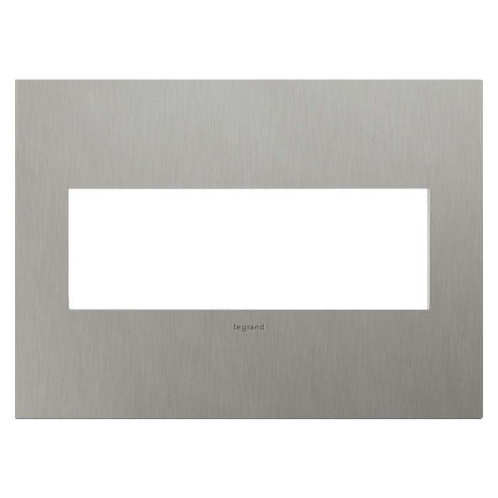 adorne® Cast Metals Wall Plate in Brushed Stainless Steel (3-Gang).