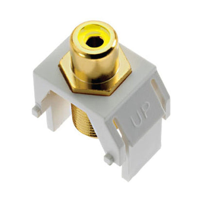 adorne® Composite Video RCA to F-Connector in White.