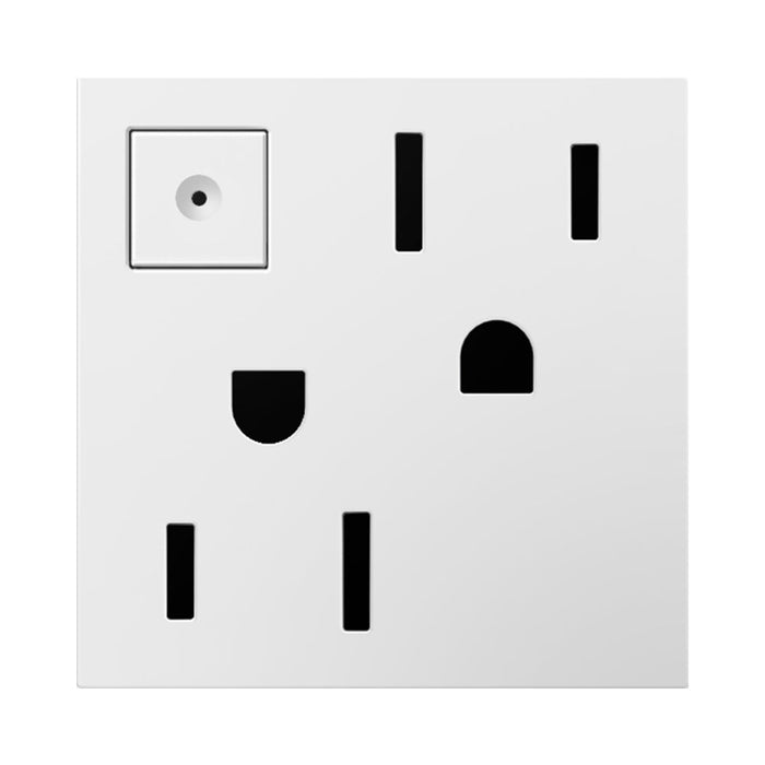 adorne® Energy-Saving On/Off Outlet in White.