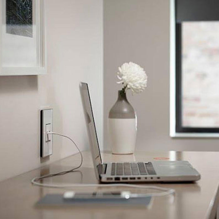 adorne® Half-Size Outlet in home office.