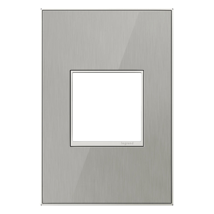 adorne® Real Materials Wall Plate in Brushed Stainless (1-Gang).
