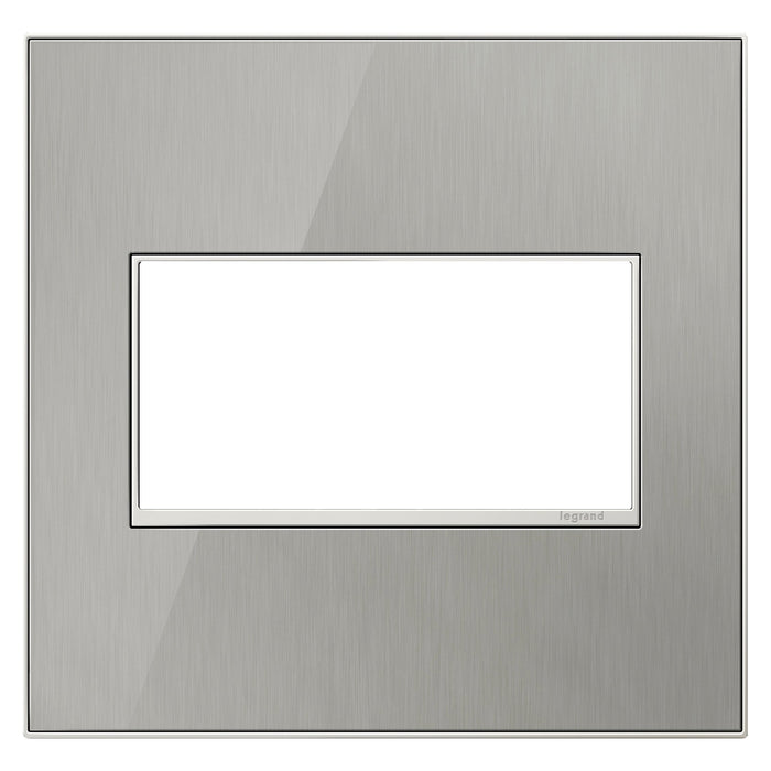 adorne® Real Materials Wall Plate in Brushed Stainless (2-Gang).