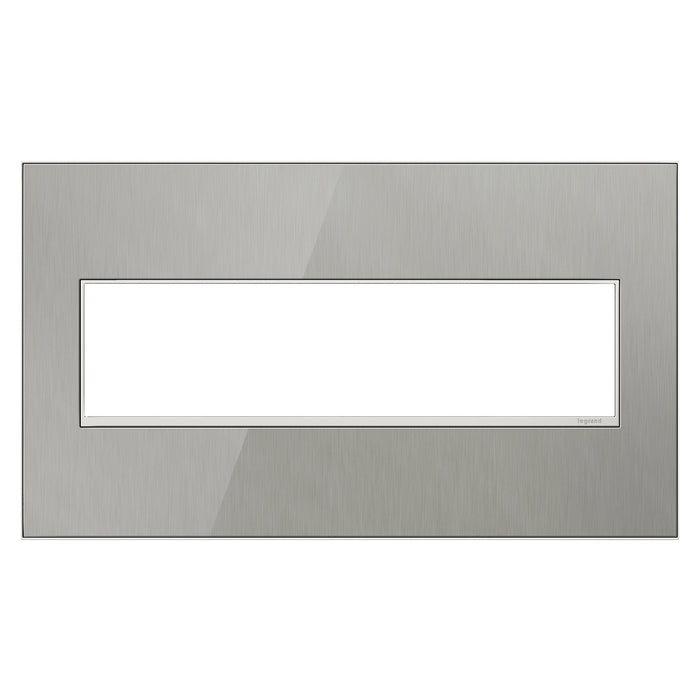 adorne® Real Materials Wall Plate in Brushed Stainless (4-Gang).