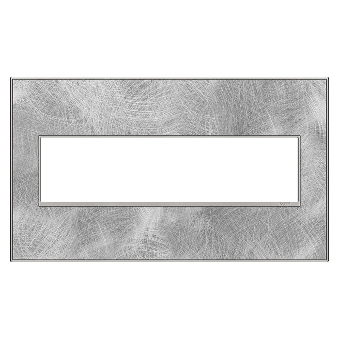 adorne® Real Materials Wall Plate in Spiraled Stainless (4-Gang).
