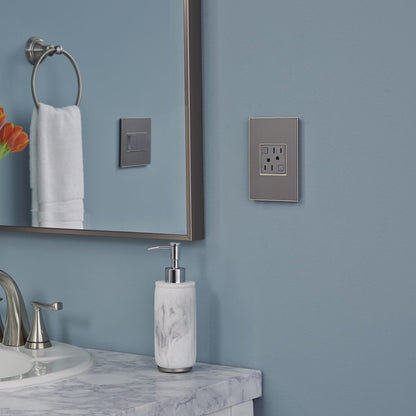 adorne® Tamper-Resistant GFCI in bathroom.