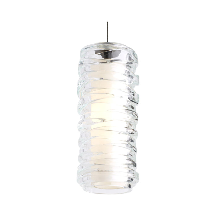 Leigh Low Voltage Pendant Light in Clear/Chrome.