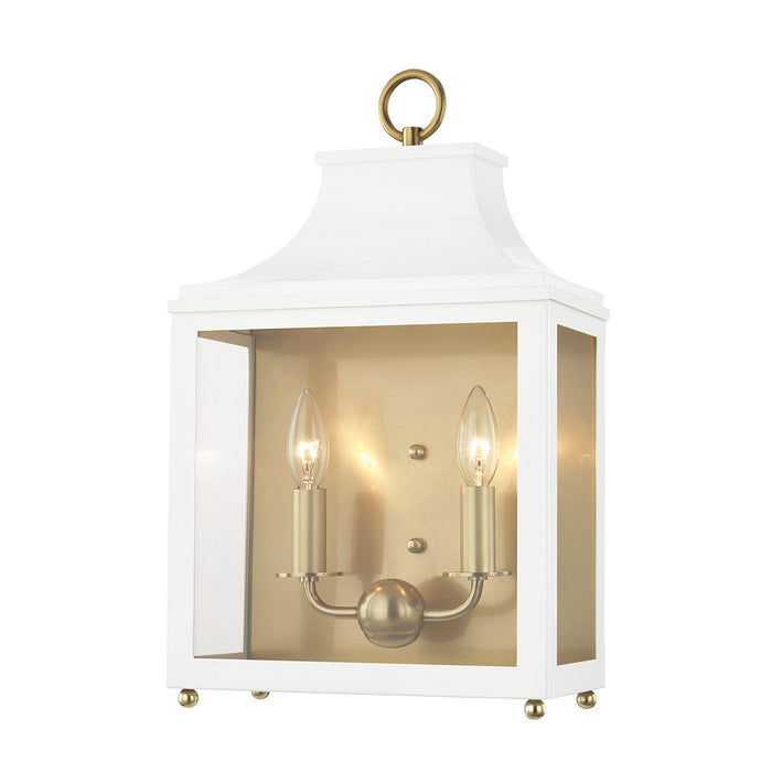 Leigh Wall Light in Aged Brass / Soft Off White.