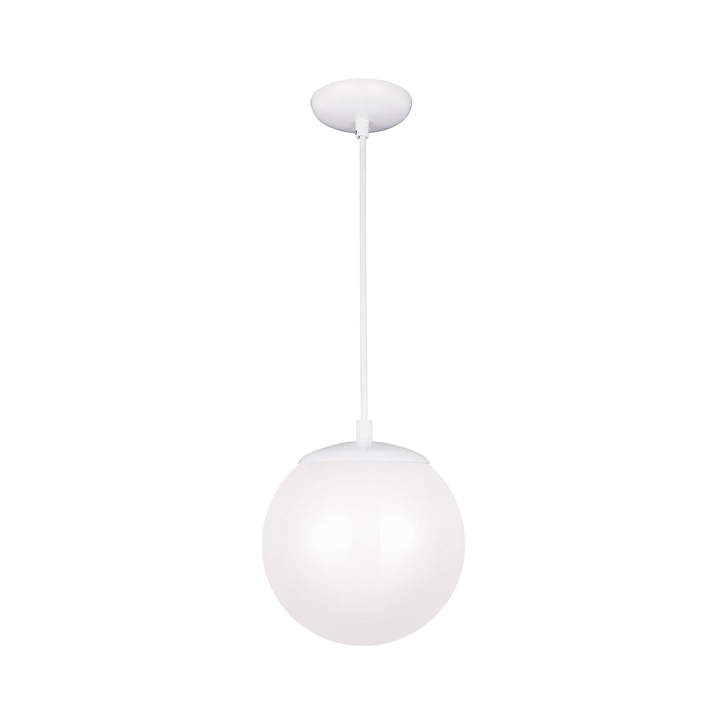 Leo Pendant Light in 8"/Incandescent/White / Smooth White.