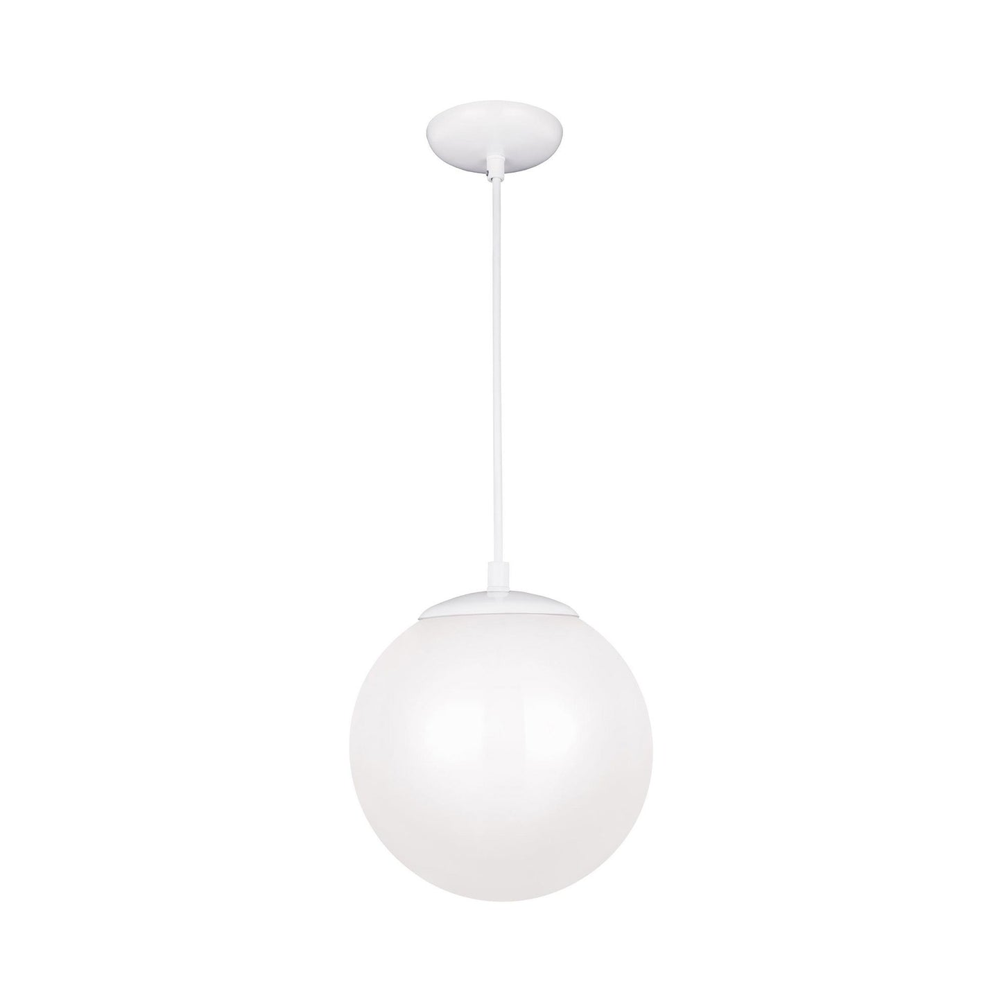 Leo Pendant Light in 10"/Incandescent/White / Smooth White.