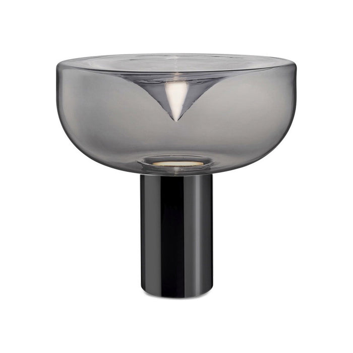 Aella Mini T LED Table Light in Smoke Grey/Gunmetal.
