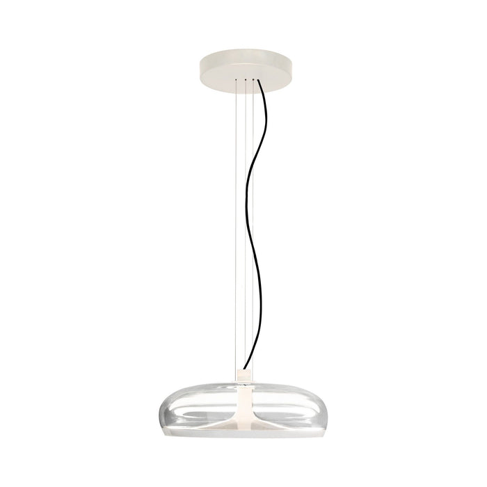 Aurelia S LED Pendant Light in Transparent/Gloss Warm White (Large).