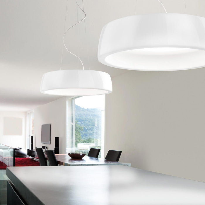 Axel LED Pendant Light in dining room.
