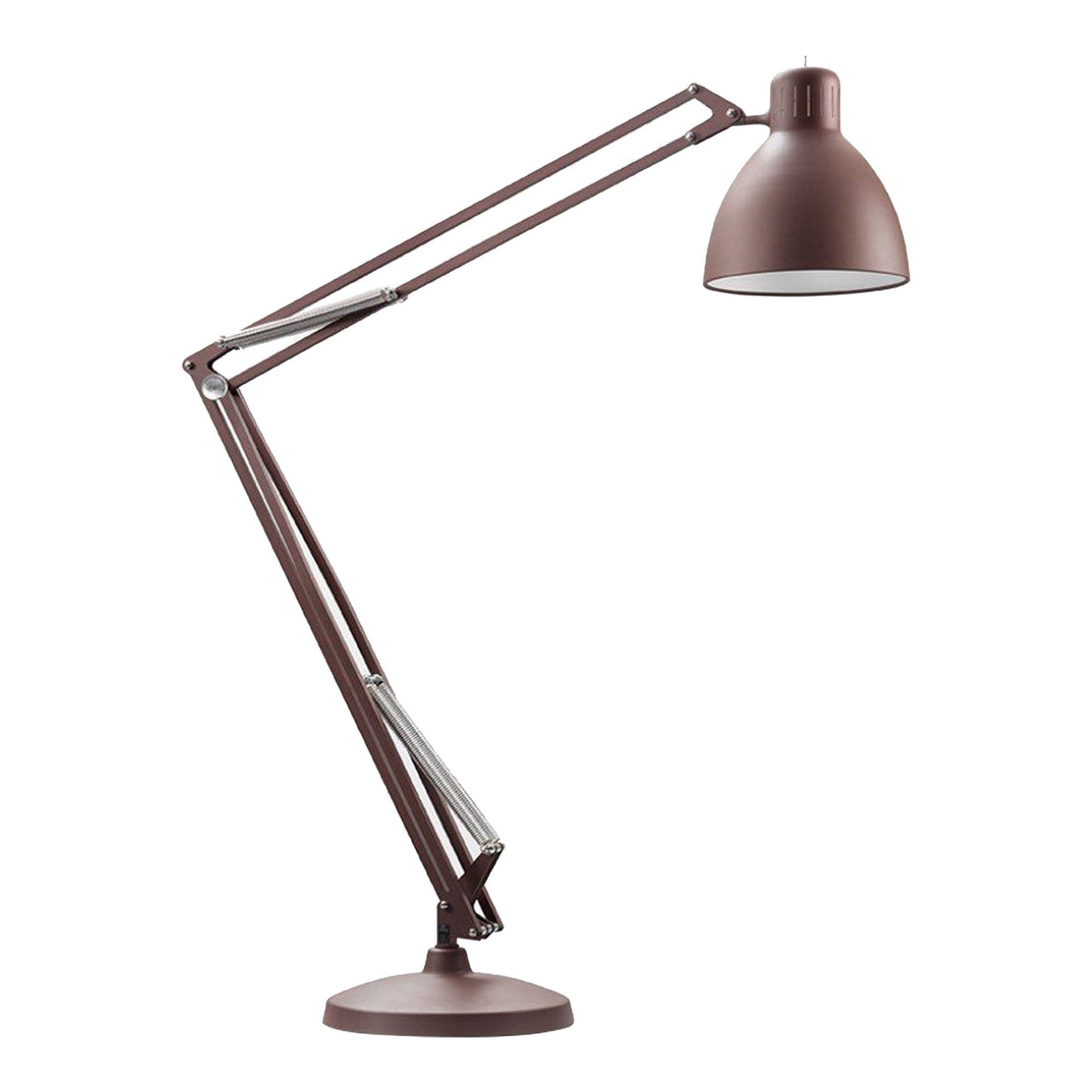 JJ Great LED Outdoor Floor Lamp in Rust Brown.