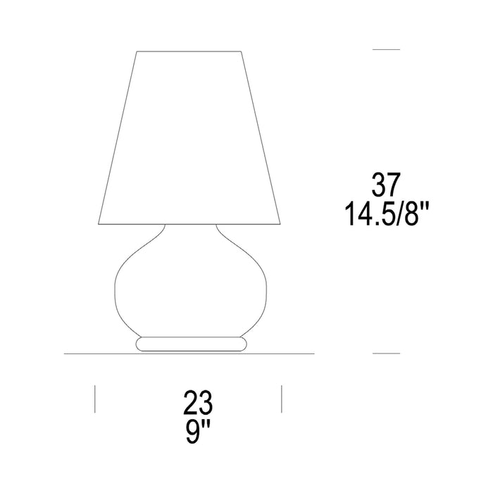 Paralume Table Lamp - line drawing.