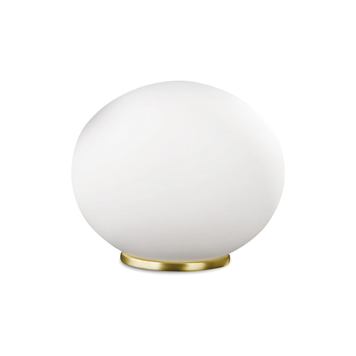 Sphera Table Lamp in Satin White/Brushed Brass (Small).