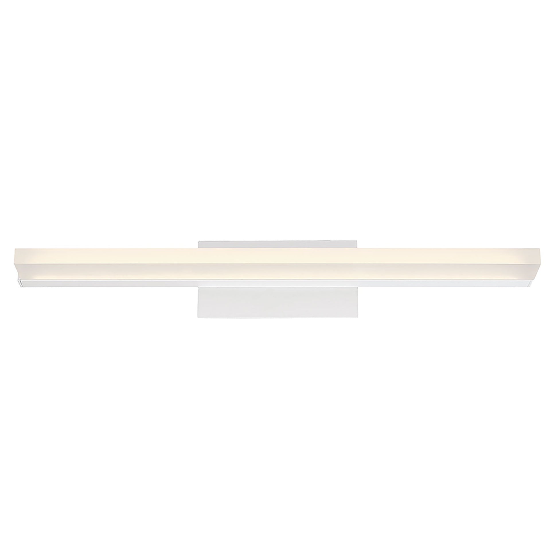 Level LED Bath Vanity Wall Light in White (Medium).