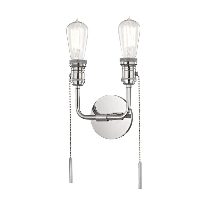 Lexi Wall Light in Polished Nickel (2-Light).