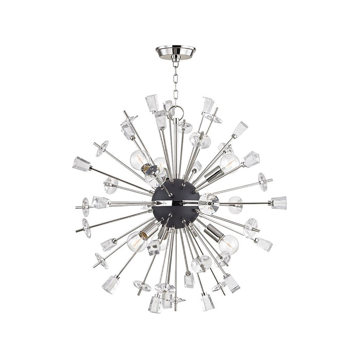 Liberty Chandelier in Small/Polished Nickel.