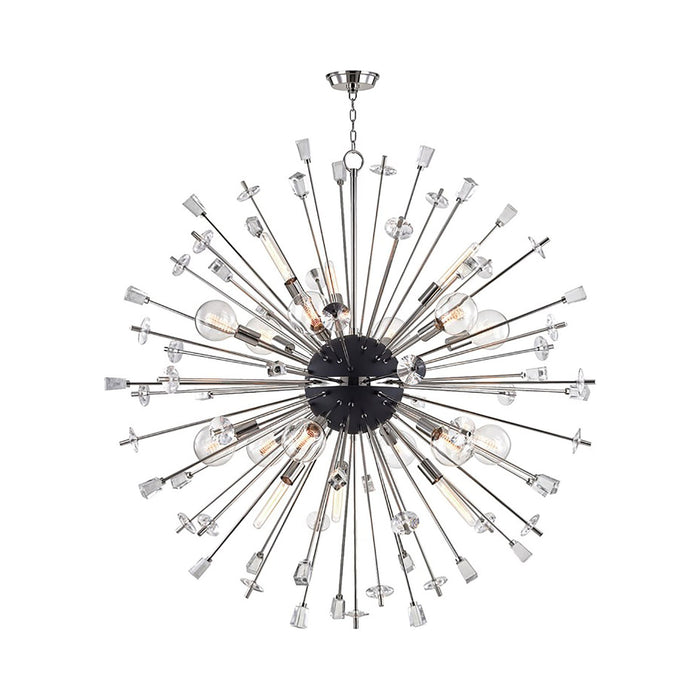 Liberty Chandelier in Large/Polished Nickel.