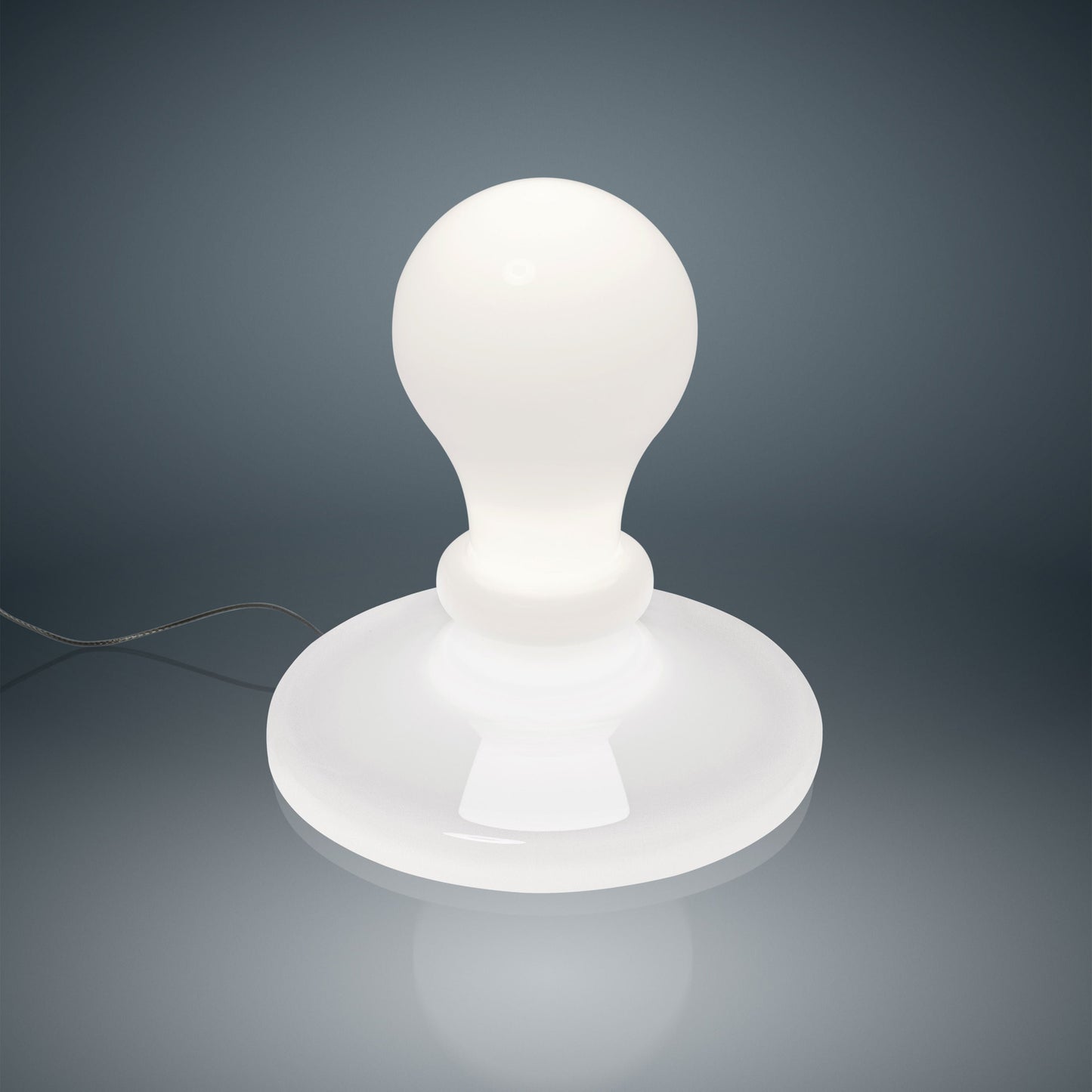 Light Bulb LED Table Lamp in White.