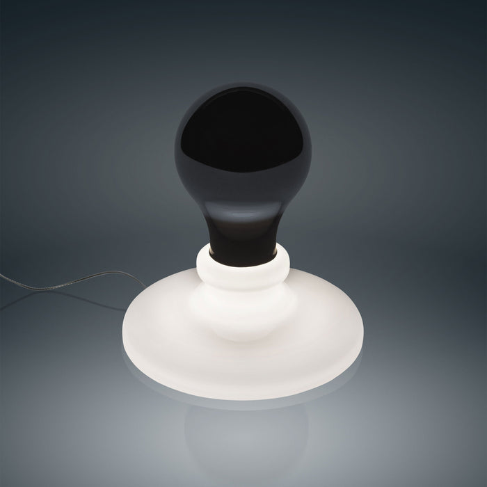 Light Bulb LED Table Lamp in Black.