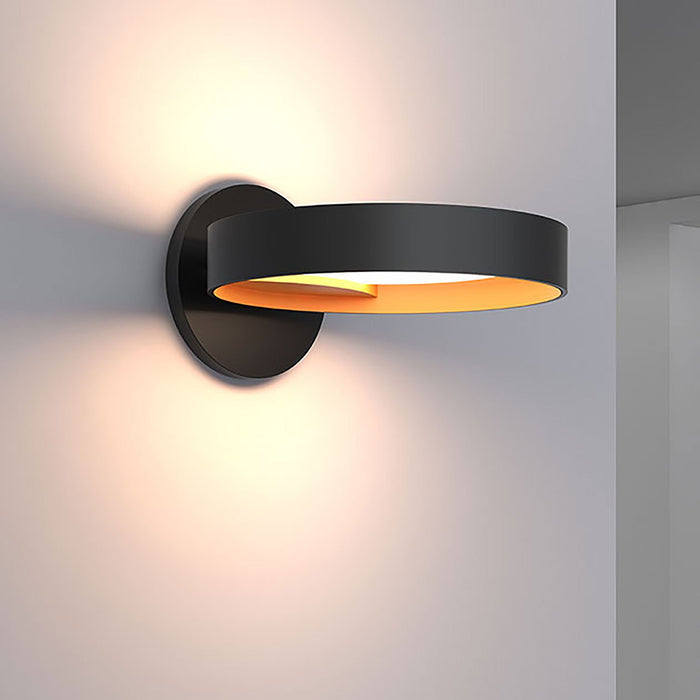 Light Guide Ring LED Wall Light in living room.