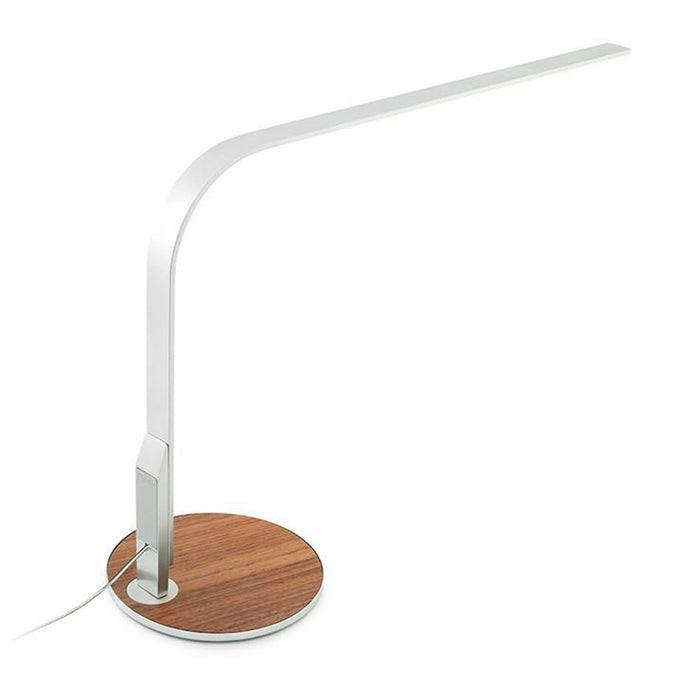 LIM360 LED Table Lamp in Aluminum/Walnut.