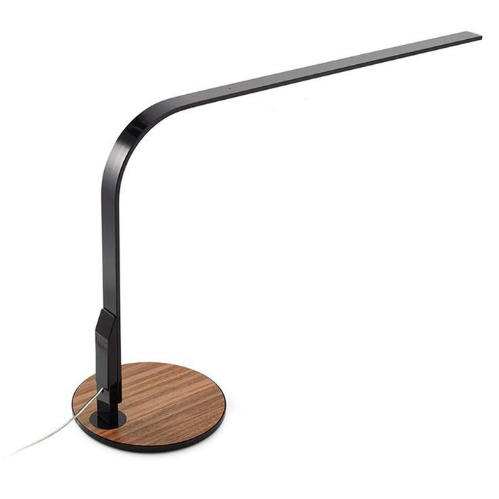 LIM360 LED Table Lamp in Black/Walnut.