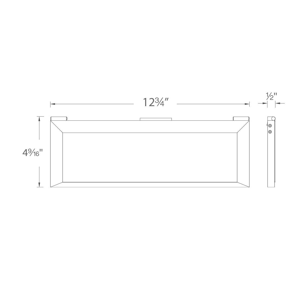 Line 2.0 Edge Lit LED Task Light - line drawing.